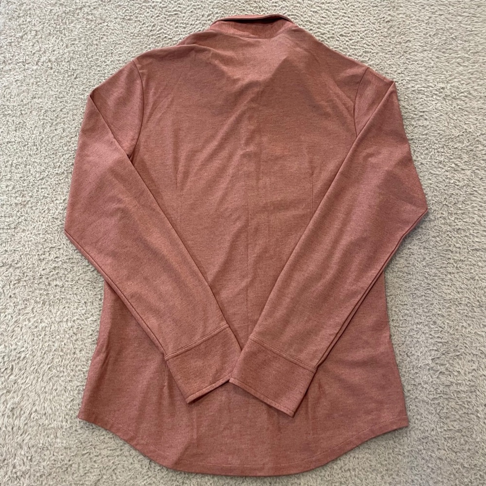 State & Liberty Pique Button Up Shirt Mens M Red Chambray Cotton Modal Athletic - Picture 6 of 9